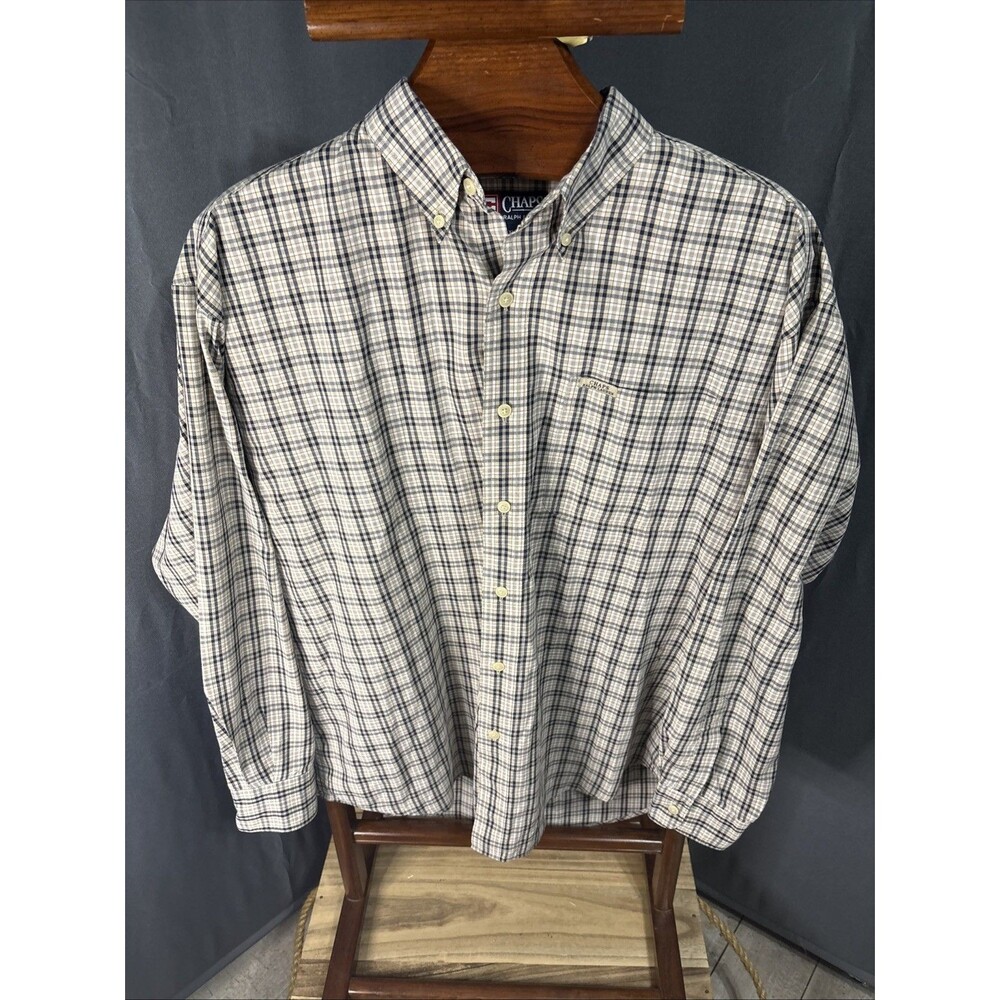 Chaps Ralph Lauren Vintage Men’s XL Long Sleeve Button Down Plaid Shirt